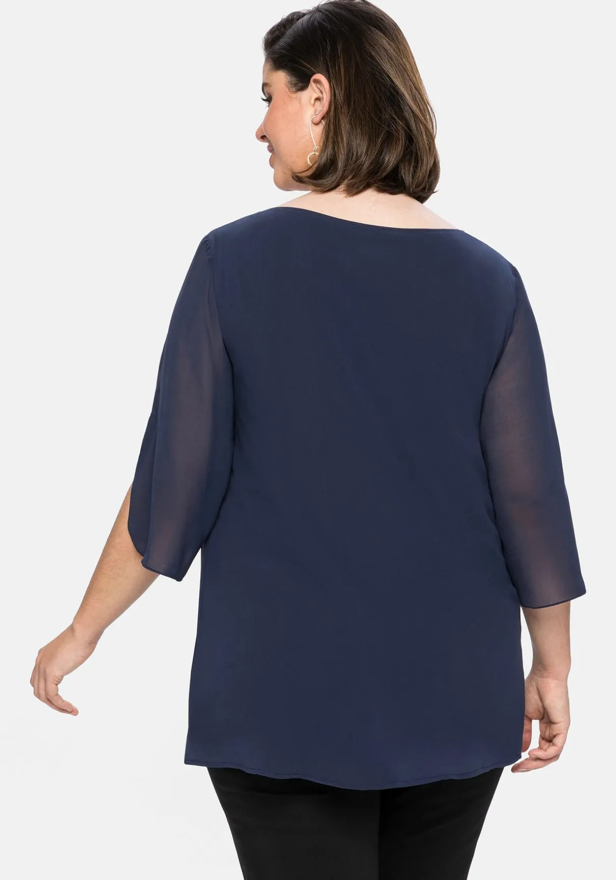 Tunika im Layerlook mit Chiffon