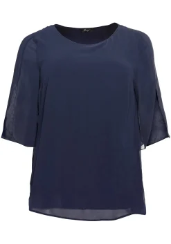 Tunika im Layerlook mit Chiffon