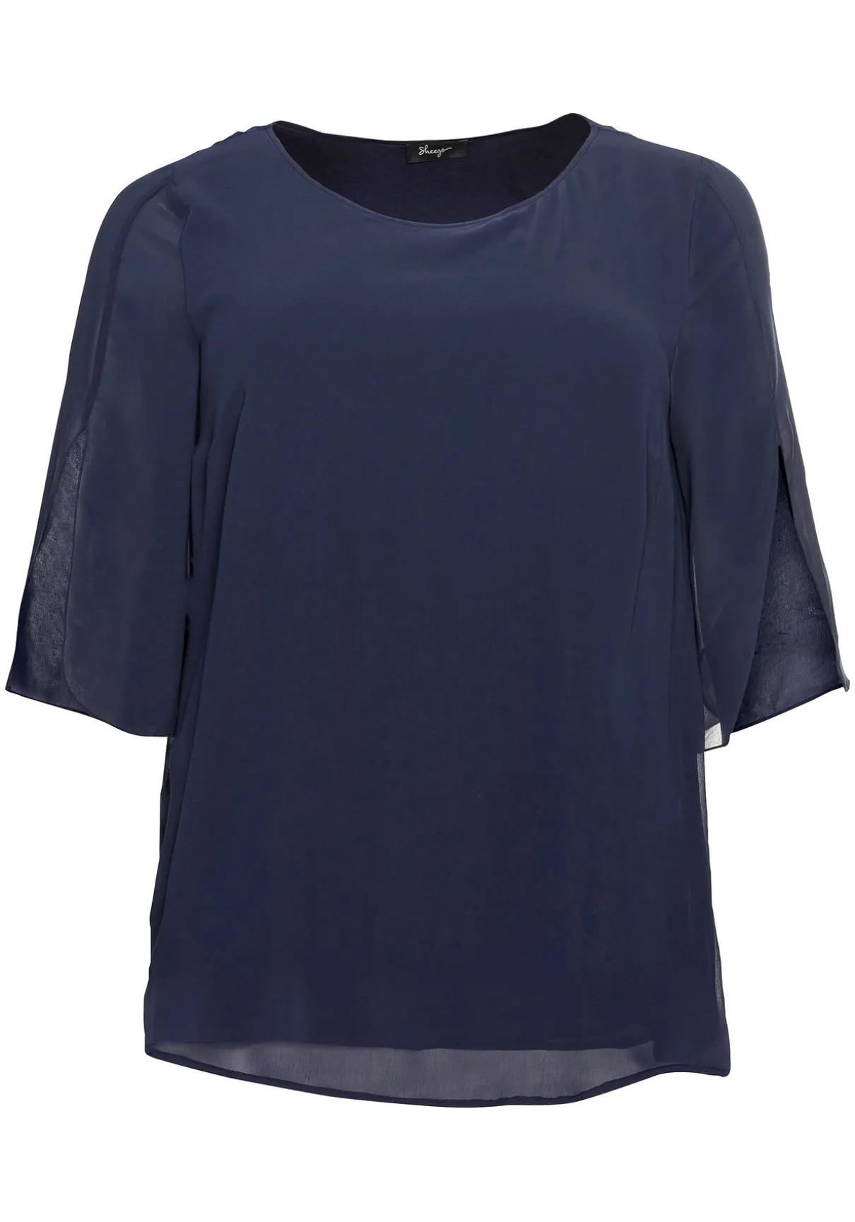 Tunika im Layerlook mit Chiffon