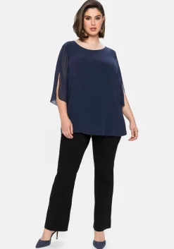 Tunika im Layerlook mit Chiffon