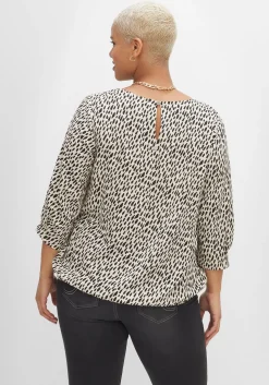 Tunika im Leo-Print, mit Saum-Gummizug