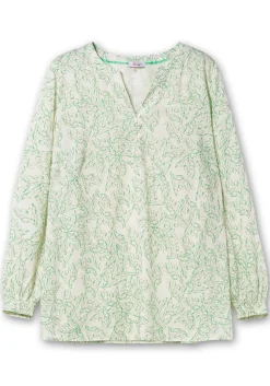 Tunika in A-Linie, mit Alloverdruck