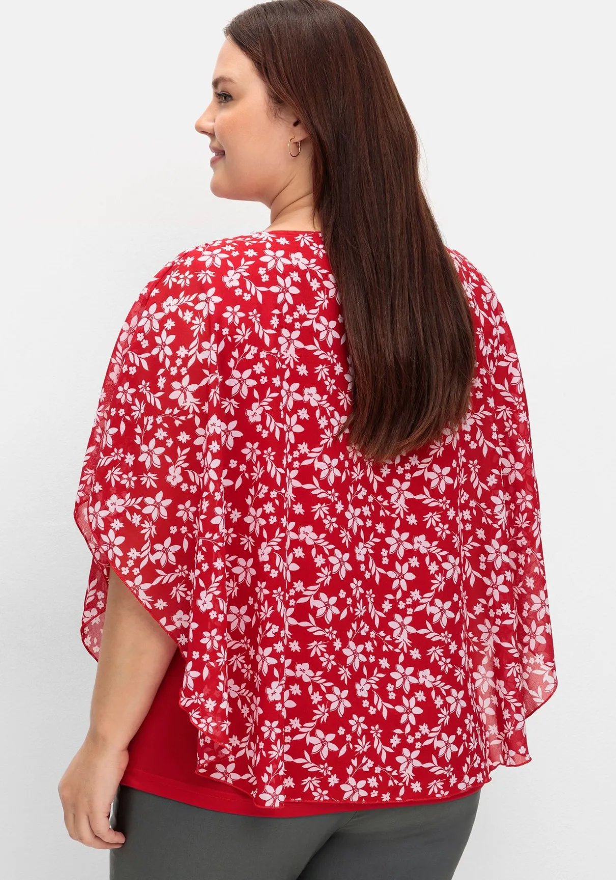 Tunika in Layeroptik, mit Blumenprint