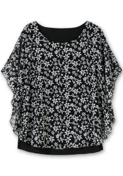 Tunika in Layeroptik, mit Blumenprint