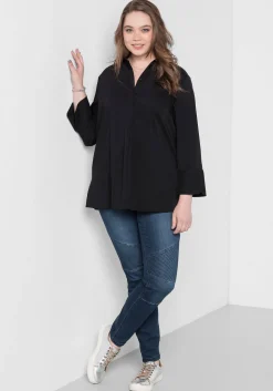 Tunika in leichter A-Linie, mit 3/4-Arm