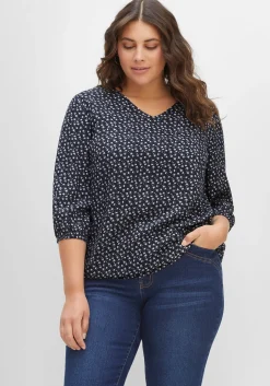 Tunika in Schlupfform, mit Blumenprint