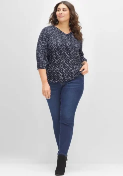 Tunika in Schlupfform, mit Blumenprint