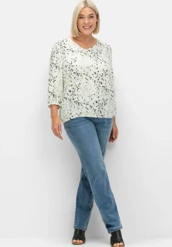 Tunika in Schlupfform, mit Blumenprint