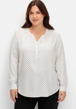 Tunika mit Alloverdruck und Krempelärmeln