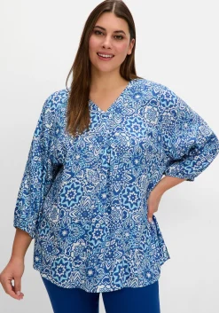 Tunika mit Alloverdruck und 3/4-Arm