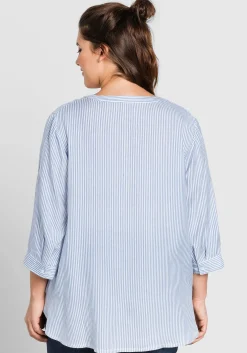 Tunika mit 3/4-Arm und gerundetem Saum