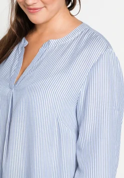 Tunika mit 3/4-Arm und gerundetem Saum