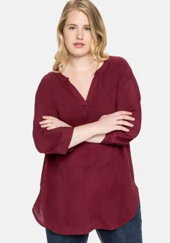 Tunika mit 3/4-Arm und gerundetem Saum