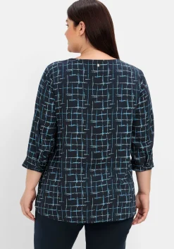 Tunika mit 3/4-Arm und grafischem Alloverprint