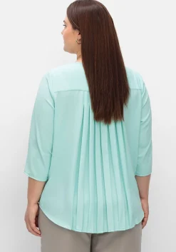 Tunika mit 3/4-Arm und Plisseefalten hinten