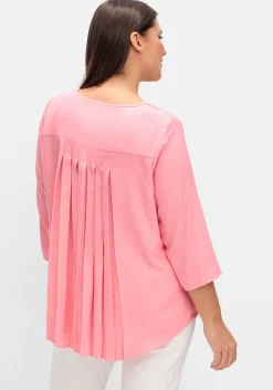 Tunika mit 3/4-Arm und Plisseefalten hinten