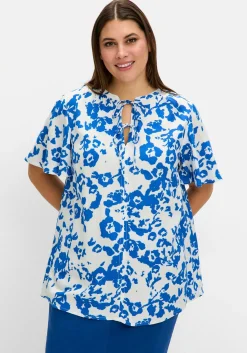 Tunika mit Blütenprint und V-Ausschnitt