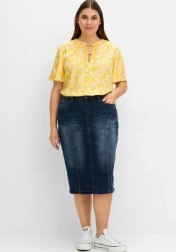 Tunika mit Blütenprint und V-Ausschnitt