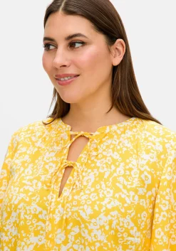 Tunika mit Blütenprint und V-Ausschnitt