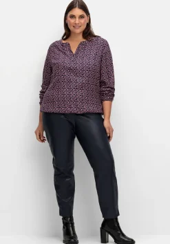 Tunika mit Blätter-Alloverdruck, aus Viskose