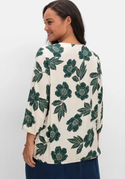 Tunika mit Blumendruck und Saum-Gummibund