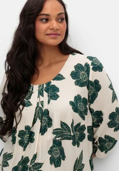 Tunika mit Blumendruck und Saum-Gummibund