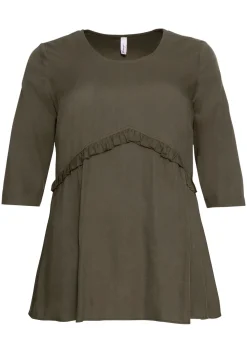 Tunika mit dekorativer Rüsche an der Taille