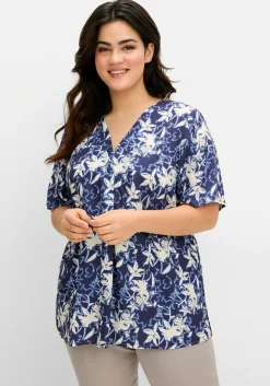 Tunika mit floralem Alloverdruck