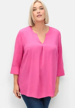 Tunika mit Kellerfalte und 3/4-Ärmeln