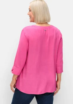 Tunika mit Kellerfalte und 3/4-Ärmeln