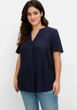 Tunika mit Kellerfalte und Hohlsaumspitze