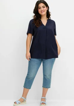 Tunika mit Kellerfalte und Hohlsaumspitze