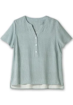 Tunika mit Kurzarm und verlängertem Rückenteil