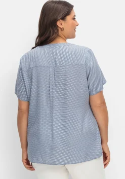 Tunika mit Kurzarm und verlängertem Rückenteil