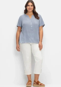 Tunika mit Kurzarm und verlängertem Rückenteil