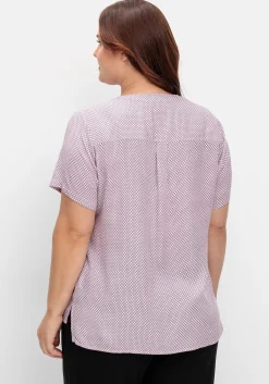 Tunika mit Kurzarm und verlängertem Rückenteil