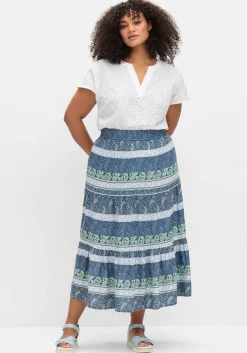 Tunika mit kurzen Ärmeln und Lochstickerei