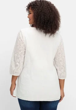 Tunika mit Lochstickerei, in leichter A-Linie