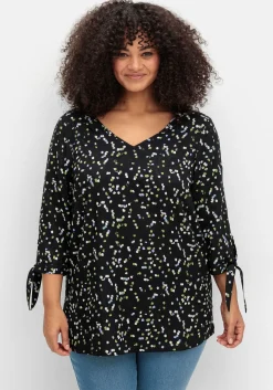 Tunika mit Print und Knotendetail am Ärmel