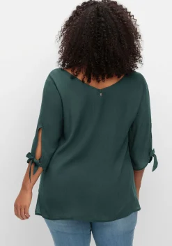 Tunika mit Ärmel-Details und V-Ausschnitt hinten