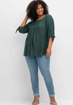 Tunika mit Ärmel-Details und V-Ausschnitt hinten