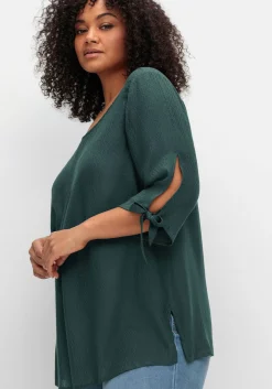 Tunika mit Ärmel-Details und V-Ausschnitt hinten