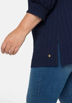 Tunika mit U-Boot-Ausschnitt, in Strukturqualität