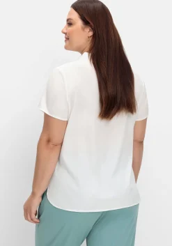 Tunika mit V-Ausschnitt und Faltendetail vorn