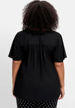 Tunika mit weitem Ärmel, in leichter A-Linie