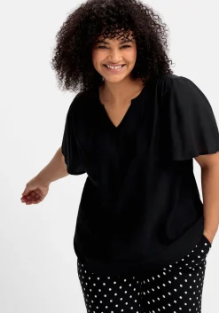 Tunika mit weitem Ärmel, in leichter A-Linie