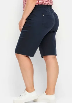 Twill-Bermudas in 5-Pocket-Form, mit Gummizugbund