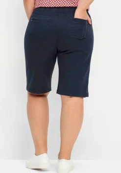 Twill-Bermudas in 5-Pocket-Form, mit Gummizugbund