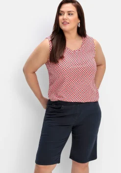 Twill-Bermudas in 5-Pocket-Form, mit Gummizugbund