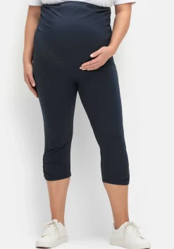 Umstands-Leggings in Caprilänge, mit Überbauchbund